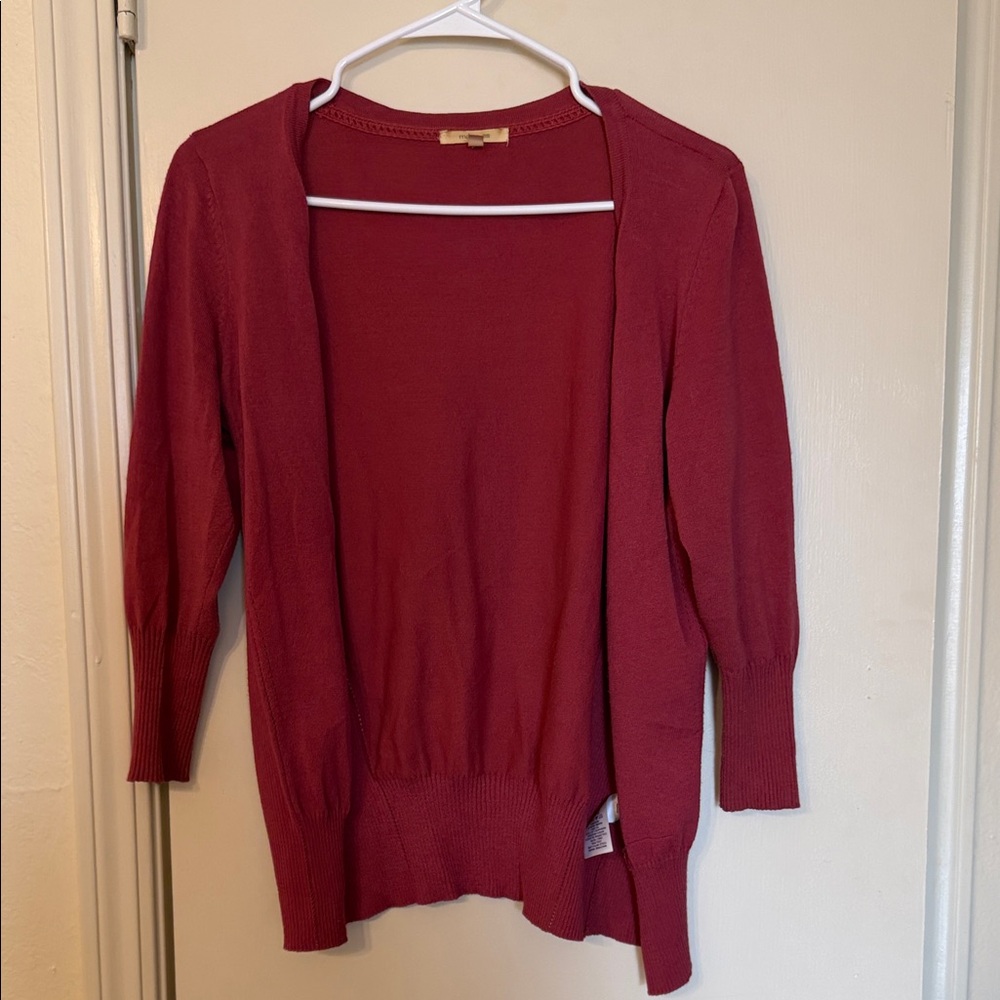 Maurices Mauve Open-Front Cardigan